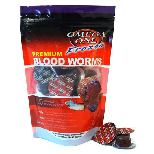 Whole Frozen Blood Worms Omega One: Only for instore Purchase
