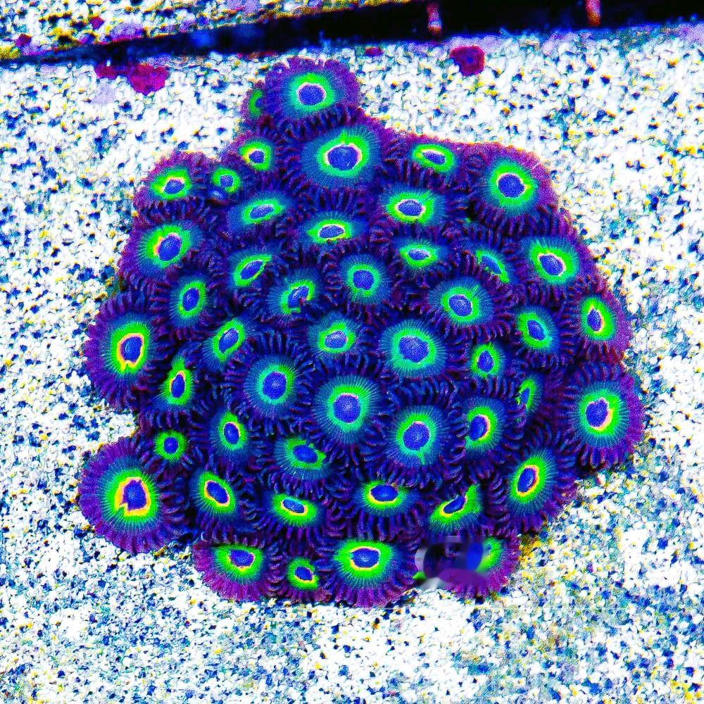 Rasta Bob's Zoanthid Frag (4+ Polyp Average, Aquacultured) Size: M 0.75” to 1” Approx Frag